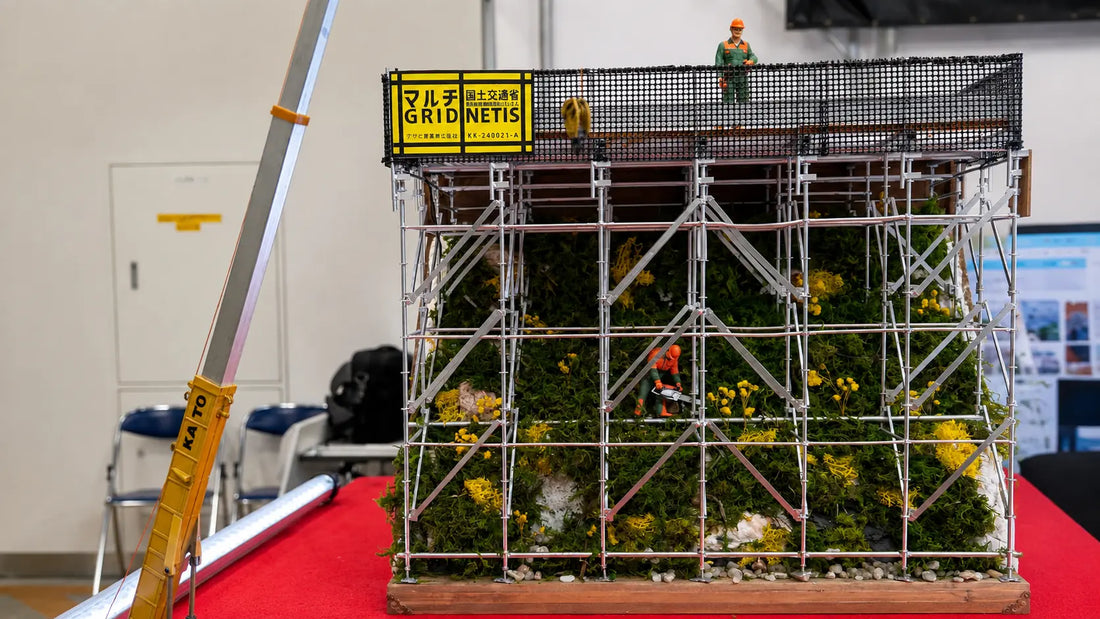 初めて製作した1/16法面構台模型｜2023年の製作事例
