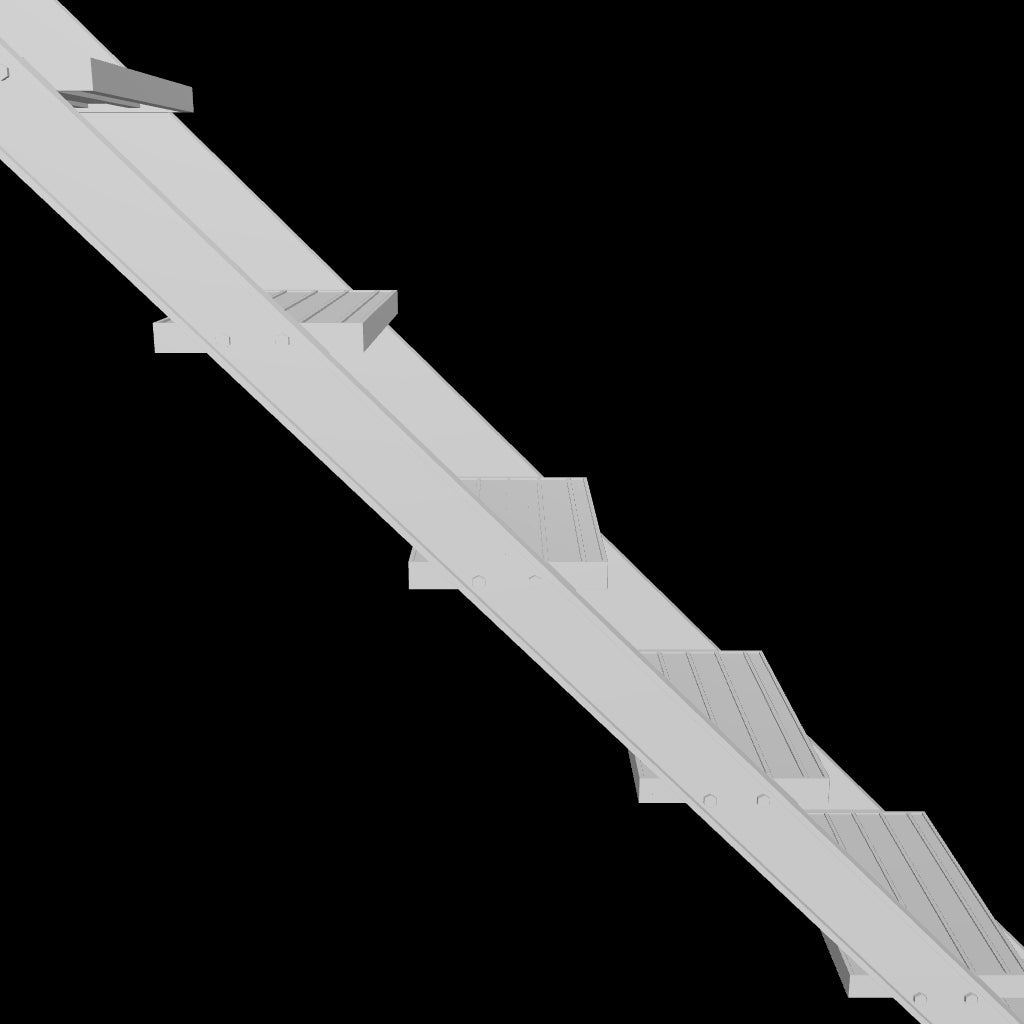 1/10足場模型用単品部材の階段の3Dデータ